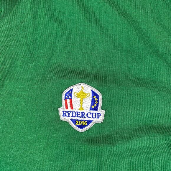 Polo Ralph Lauren Polo Shirt Men's Large Green Golf Performance Ryder Cup 2016 - Picture 8 of 16